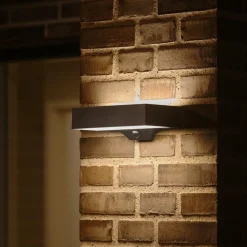 LED buiten wandlamp Monay Square, zwart, IP44