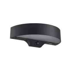 LED buiten wandlamp Monay Round, zwart, IP44