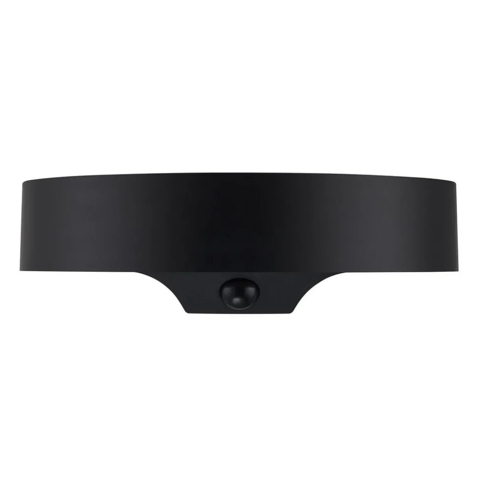 LED buiten wandlamp Monay Round, zwart, IP44