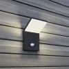 LED buiten wandlamp Nevio, metaal, antraciet, sensor