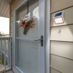 LED buiten wandlamp op zonne-energie 5282104, roestvrij staal, set van 4, IP44