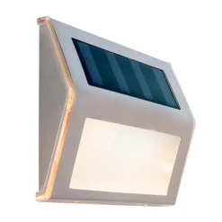 LED buiten wandlamp op zonne-energie 5282104, roestvrij staal, set van 4, IP44