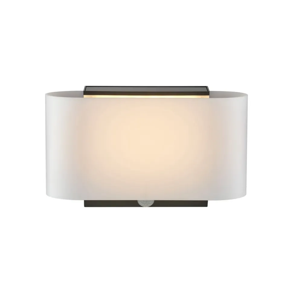 LED buiten wandlamp Piola, kunststof, sensor