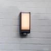 LED buiten wandlamp Qubo met bewegingsmelder