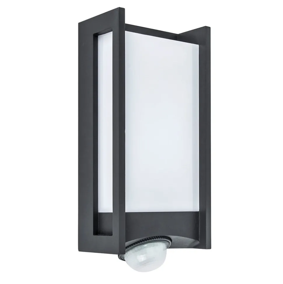 LED buiten wandlamp Qubo met bewegingsmelder