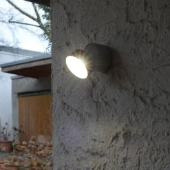 LED buiten wandlamp Trumpet, Ø 9,4 cm