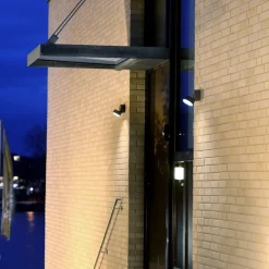 LED buiten wandlamp Trumpet, Ø 9,4 cm