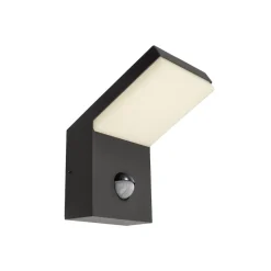 LED buiten wandlamp Tucanae, grijs, hoogte 22 cm, IP54