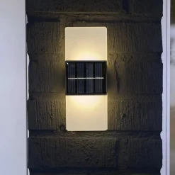 LED buiten wandlamp Wally, 20x8 cm wit mat CCT