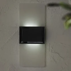 LED buiten wandlamp Wally, 20x8 cm wit mat CCT