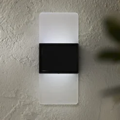 LED buiten wandlamp Wally, 14x6 cm wit mat CCT