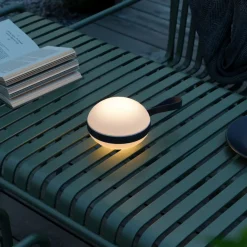 LED buitenlamp Bring to go Ø 16 cm wit/zwart