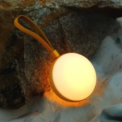 LED buitenlamp Bring to go Ø 12 cm wit/geel