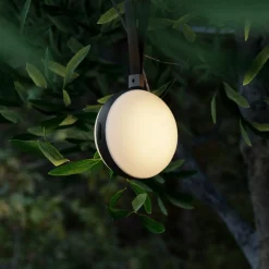 LED buitenlamp Bring to go Ø 12 cm wit/zwart