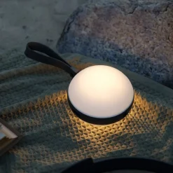 LED buitenlamp Bring to go Ø 12 cm wit/zwart