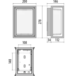 LED buitenlamp Lanterna NK 27, 3.000K roestkleuren
