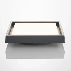 LED buitenplafondlamp Birta, hoekig, 27 cm