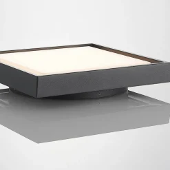 LED buitenplafondlamp Birta, hoekig, 27 cm