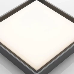 LED buitenplafondlamp Birta, hoekig, 34 cm