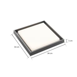 LED buitenplafondlamp Birta, hoekig, 34 cm