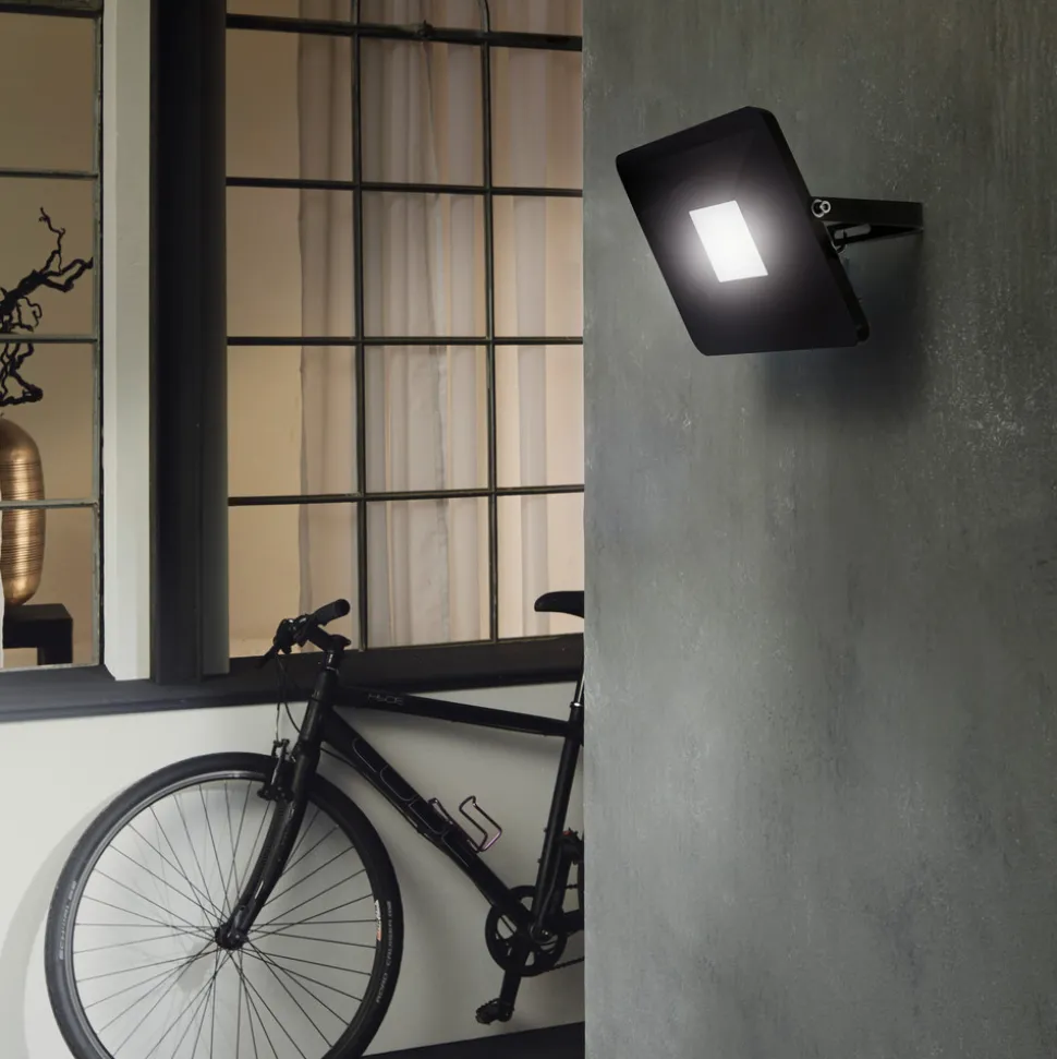 LED buitenspot Faedo 3 in zwart, 50W