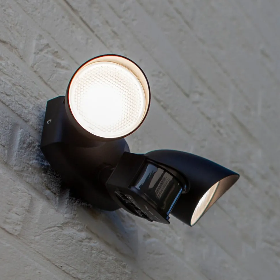 LED buitenspot Shrimp met sensor van aluminium