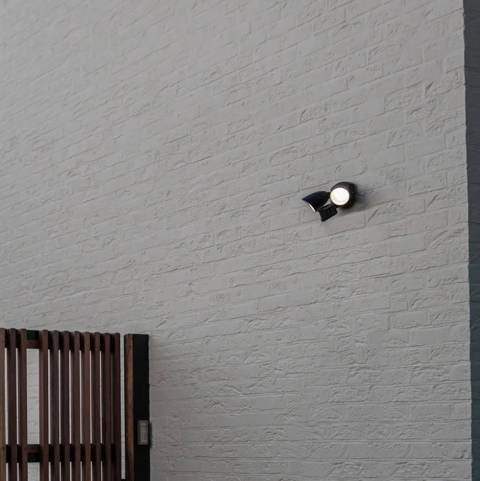 LED buitenspot Shrimp met sensor van aluminium