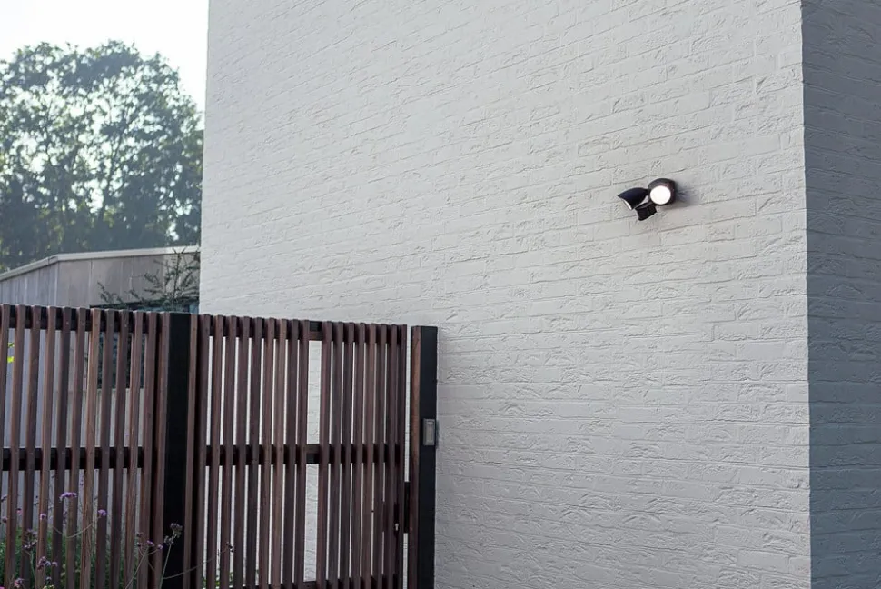 LED buitenspot Shrimp met sensor van aluminium