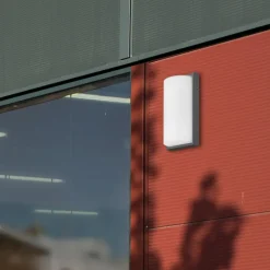 LED buitenwandlamp 039, bewegingsmelder, grafiet