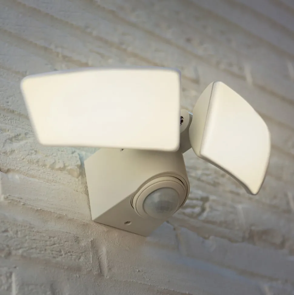 LED buitenwandlamp Artica wit met sensor