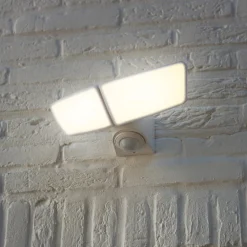 LED buitenwandlamp Artica wit met sensor