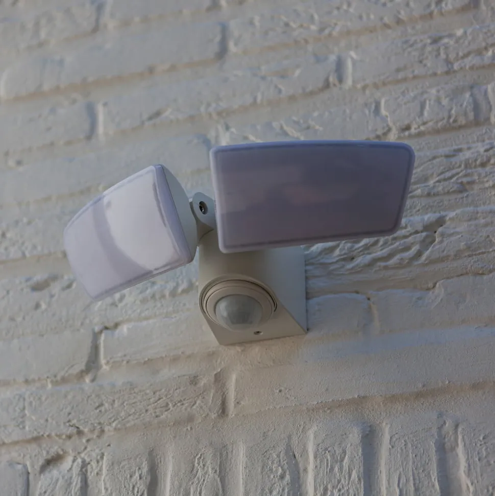 LED buitenwandlamp Artica wit met sensor