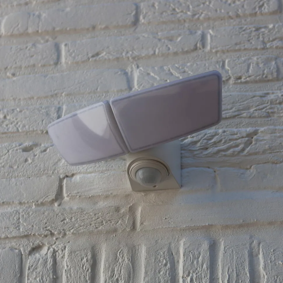 LED buitenwandlamp Artica wit met sensor