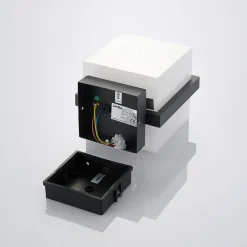 LED buitenwandlamp Auron, kubusvormig