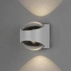 LED buitenwandlamp Bitonto 2-lamps wit