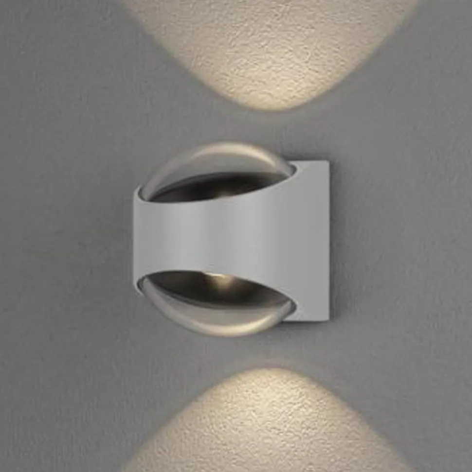 LED buitenwandlamp Bitonto 2-lamps wit