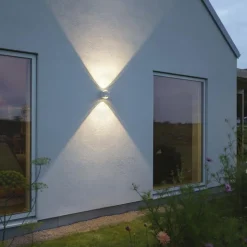 LED buitenwandlamp Bitonto 2-lamps wit