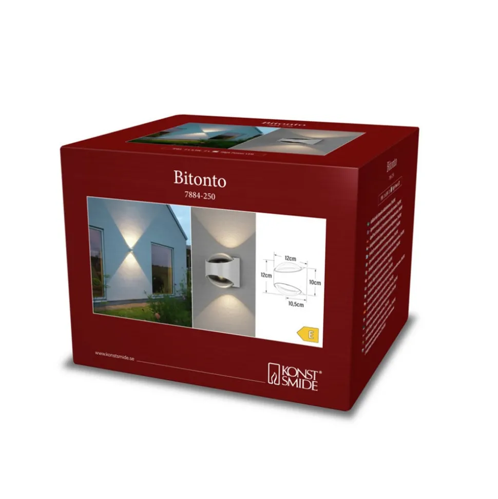 LED buitenwandlamp Bitonto 2-lamps wit