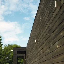 LED buitenwandlamp Canto 2, 10 cm, messing