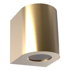 LED buitenwandlamp Canto 2, 10 cm, messing