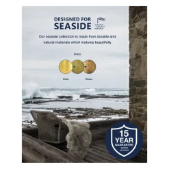 LED buitenwandlamp Canto 2, 10 cm, messing