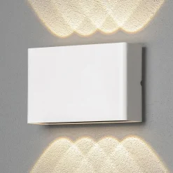 LED buitenwandlamp Chieri, 8-lamps, wit