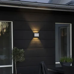 LED buitenwandlamp Chieri, 8-lamps, wit