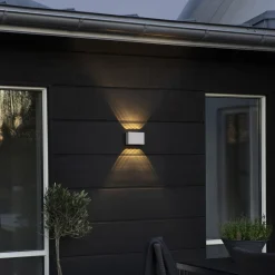 LED buitenwandlamp Chieri, 8-lamps, wit