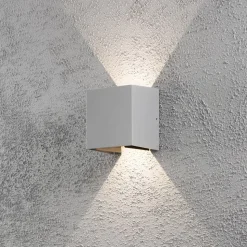 LED buitenwandlamp Cremona 13 cm grijs