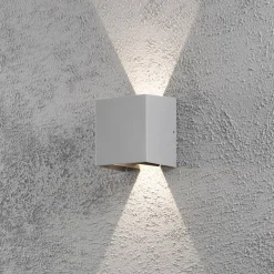 LED buitenwandlamp Cremona 13 cm grijs