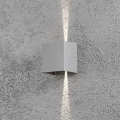 LED buitenwandlamp Cremona 13 cm grijs