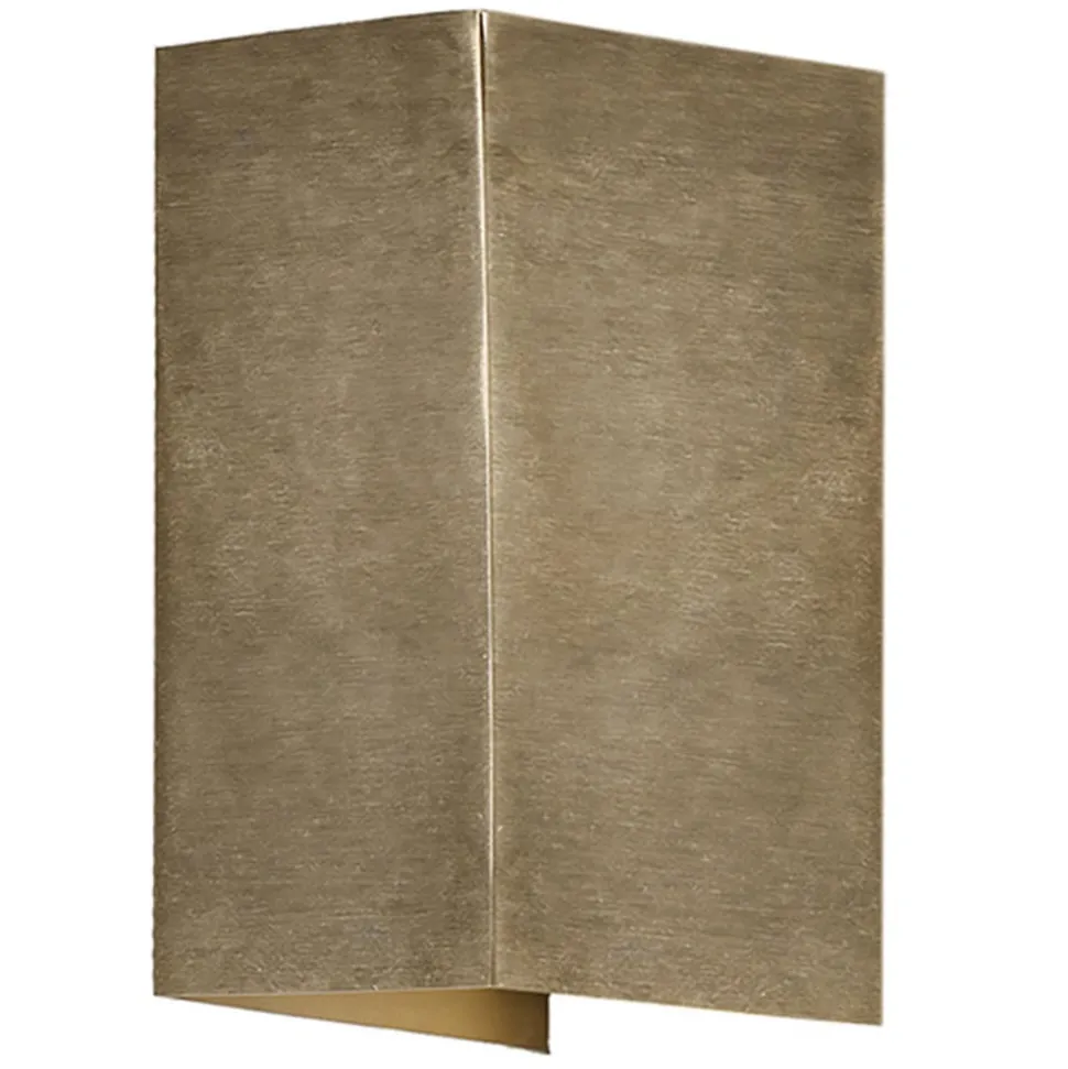 LED buitenwandlamp Cremona 8cm breed van messing