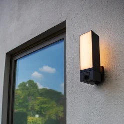 LED buitenwandlamp Cuba, camera sensor