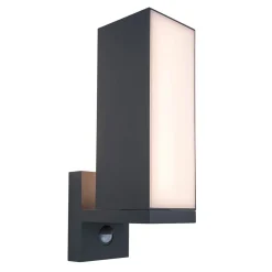 LED buitenwandlamp Cuba, sensor 1-lamp antraciet